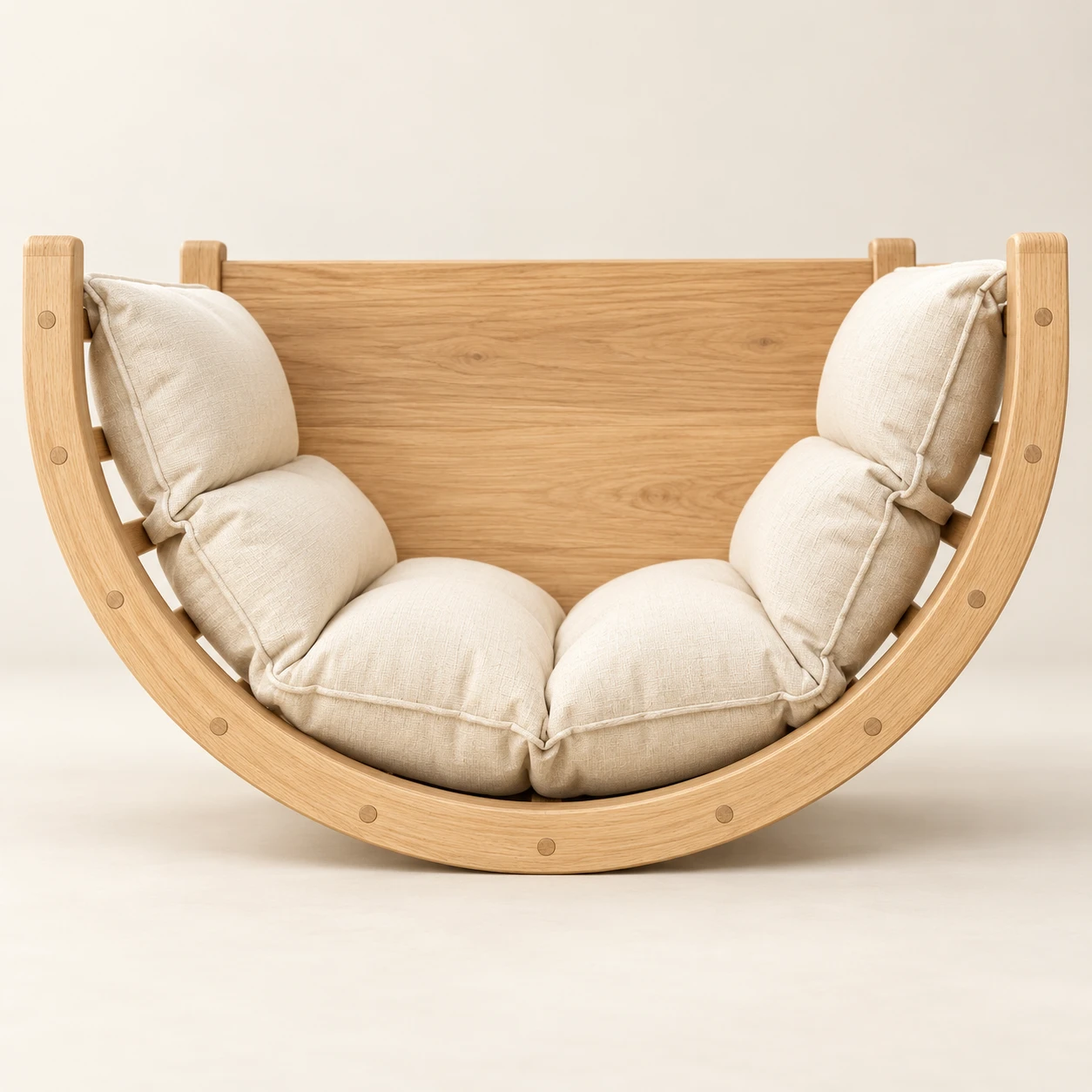 Active Play in warm oak and cream on an ivory background