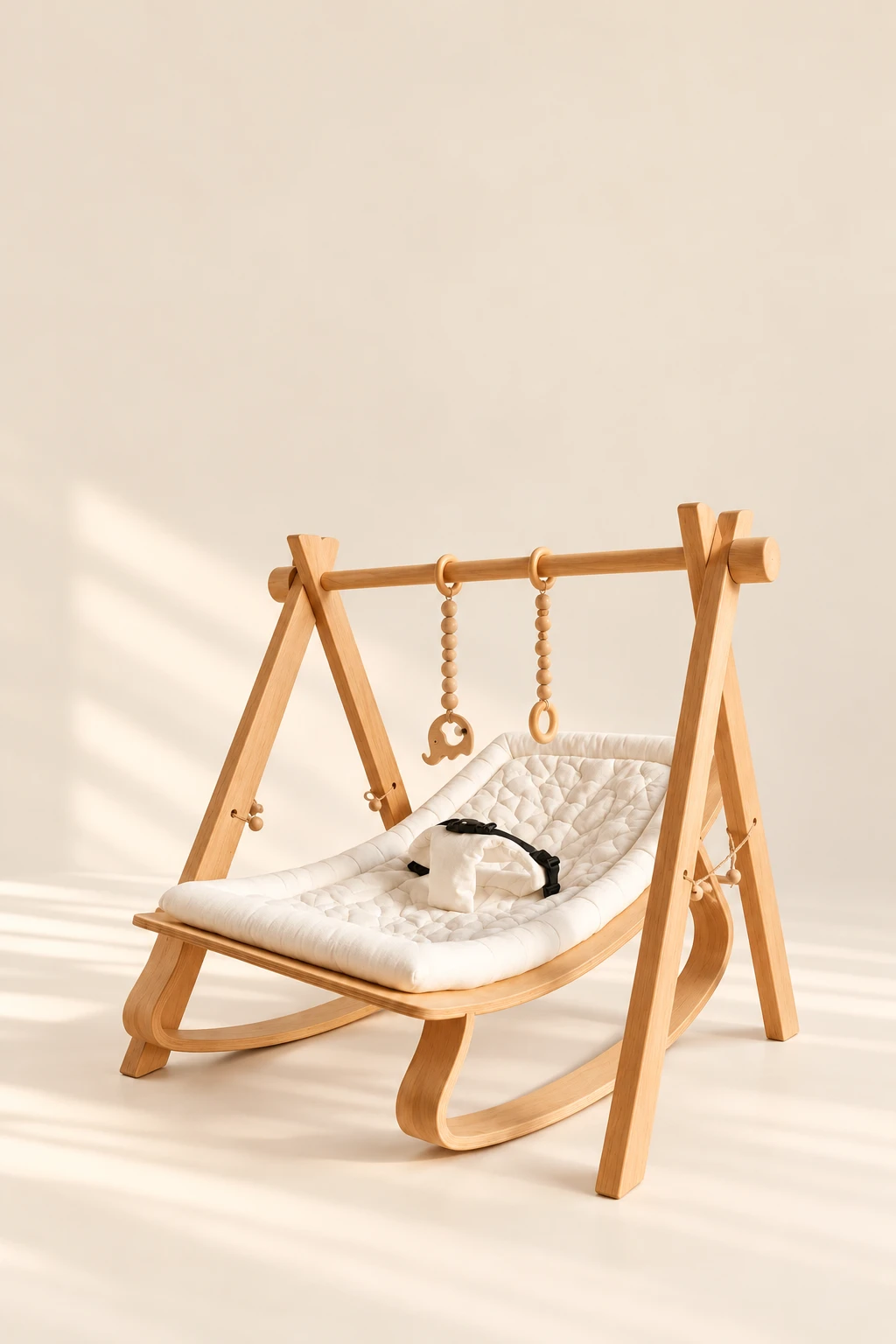 The complete Nest oak frame and ivory seat